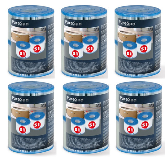 Intex Spa S1 Replacement Filter Cartridges 12 Pack 29001_6 V1032-IXSPAFILT-29001_12