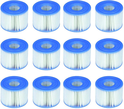 Intex Spa S1 Replacement Filter Cartridges 12 Pack 29001_6 V1032-IXSPAFILT-29001_12