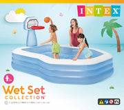 Intex Swim Center Shootin' Hoops Inflatable Pool 2.57m x 1.88m 57183 V1032-IXSWIMCENTREHOOPS-57183