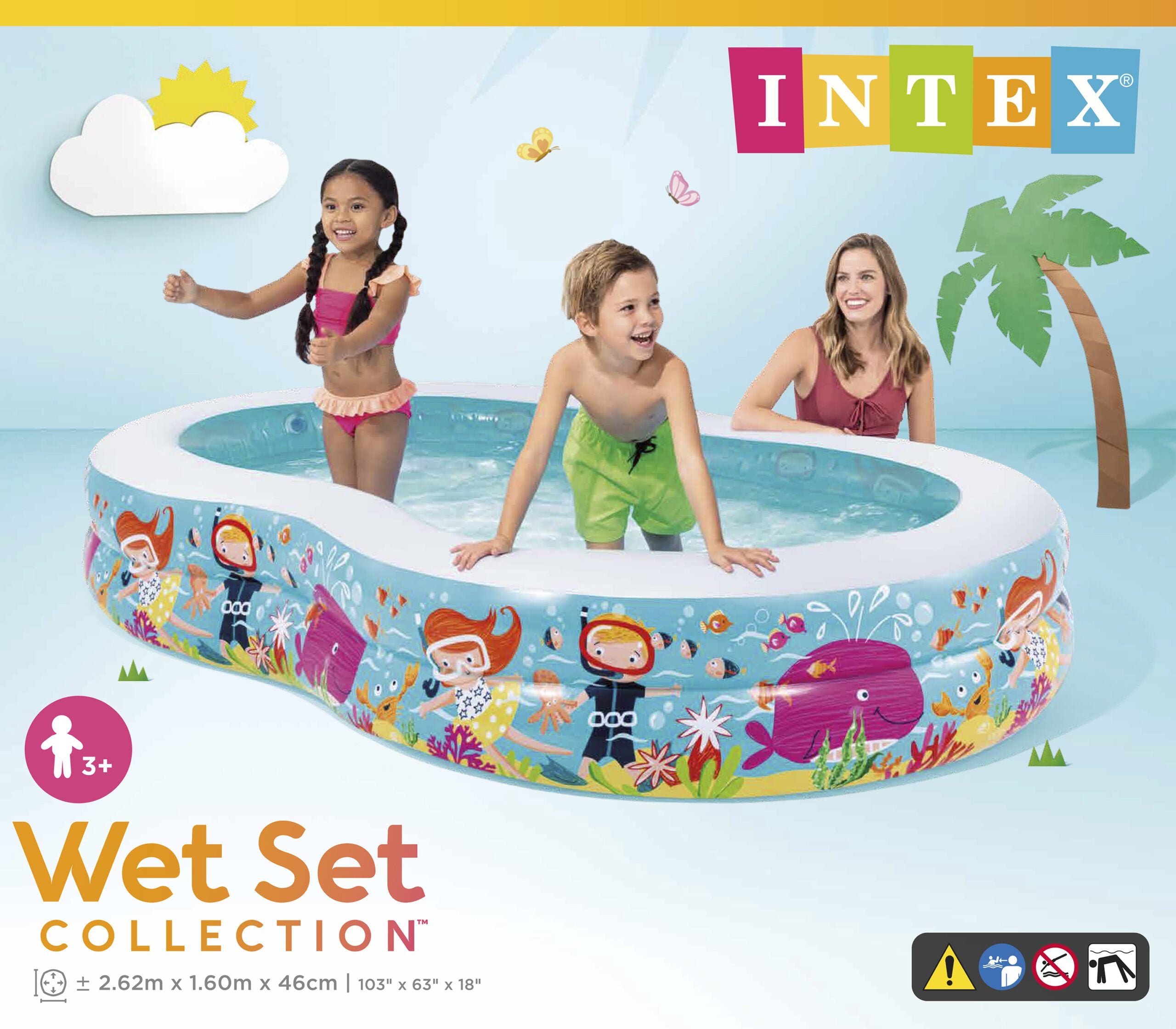 Intex Swim Centre Seashore Pool Snorkel Fun 2.6m x 1.6m 56490 V1032-IXSWIMCENTRESNORKEL-56490
