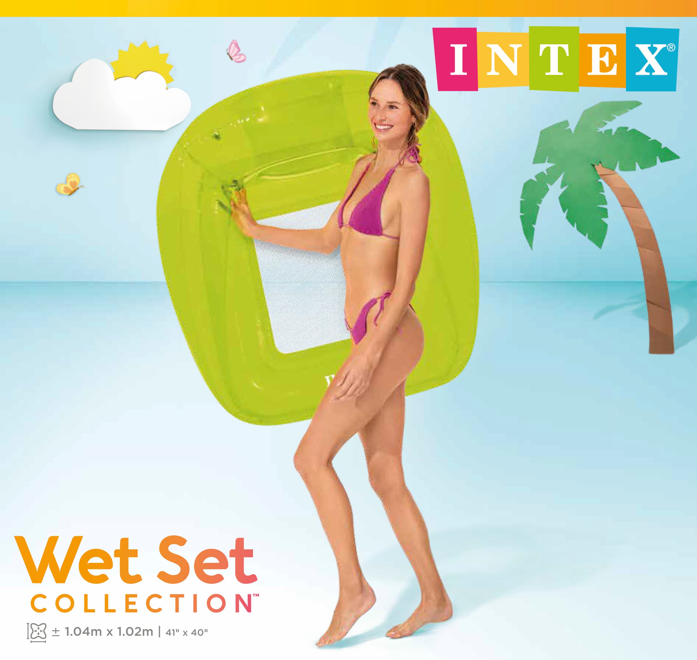 Intex Pool Lounge Chair Transparent 56802 V1032-IXTRANSPARENT-56802
