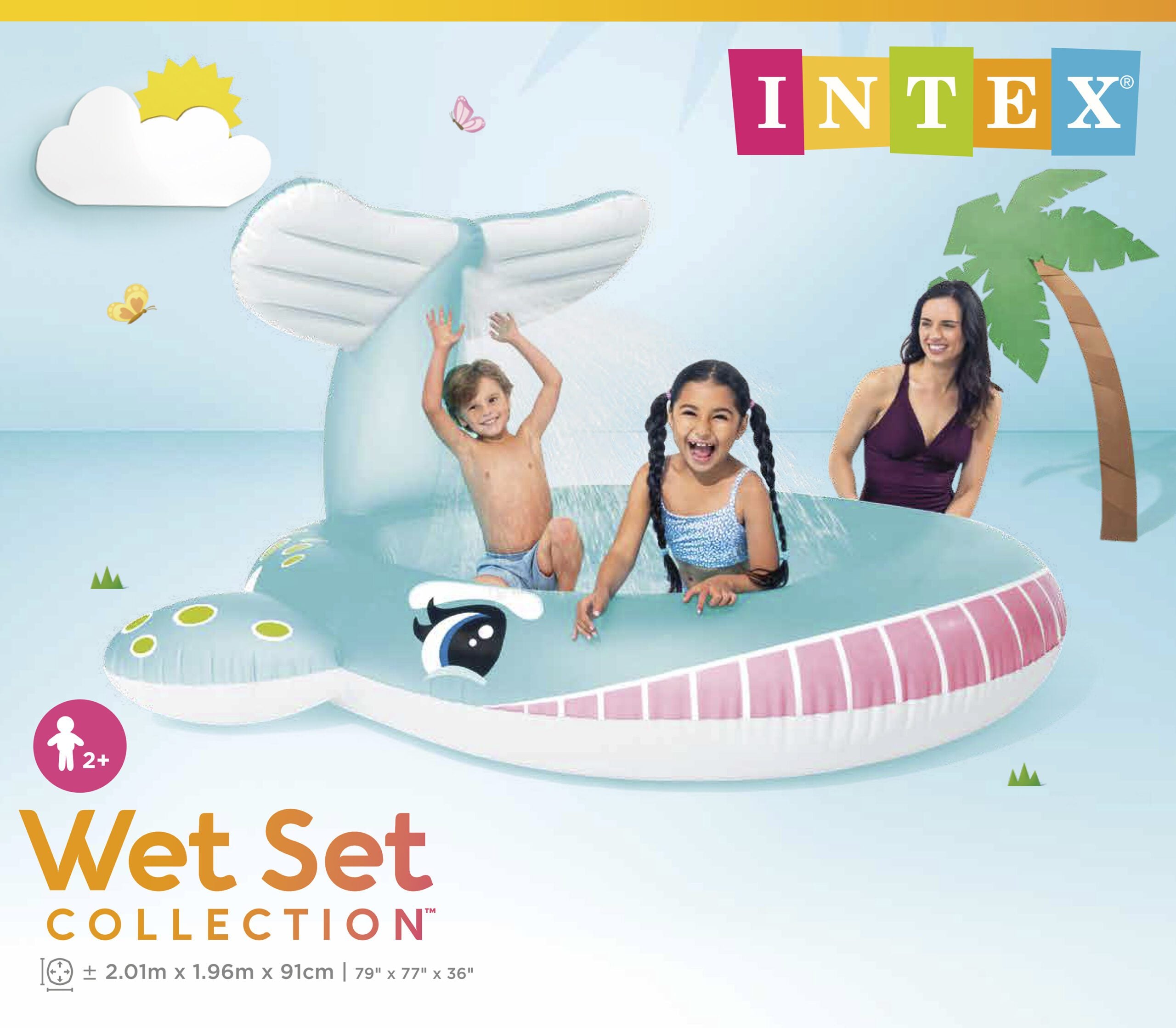 Intex Whale Spray Pool Kids Baby 57440 V1032-IXWHALEPOOL_57440