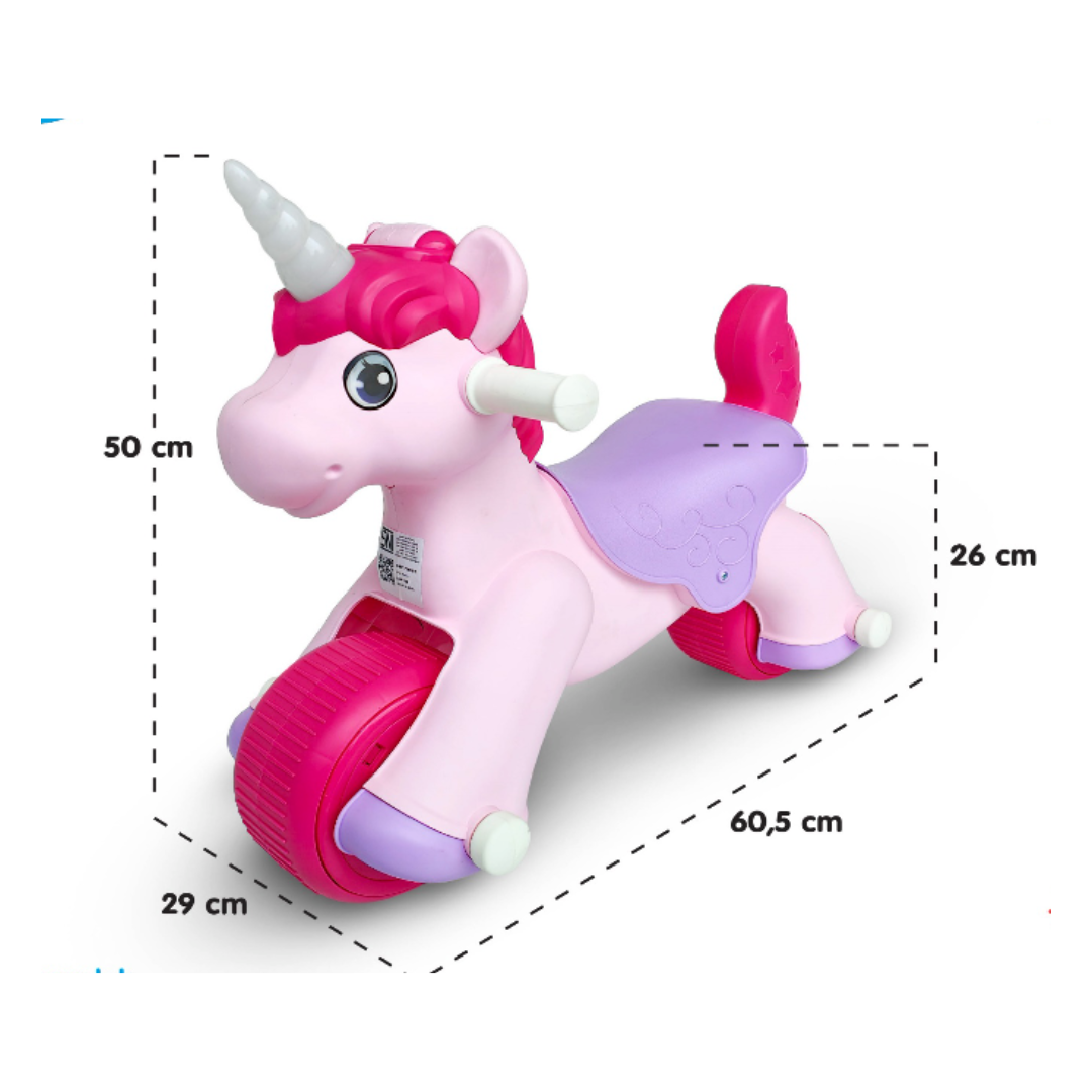 Volta Unicorn Foot To Floor Balance Push Scooter 3+ SHP708_PNK V1032-SHP708_PNK_UNICORN
