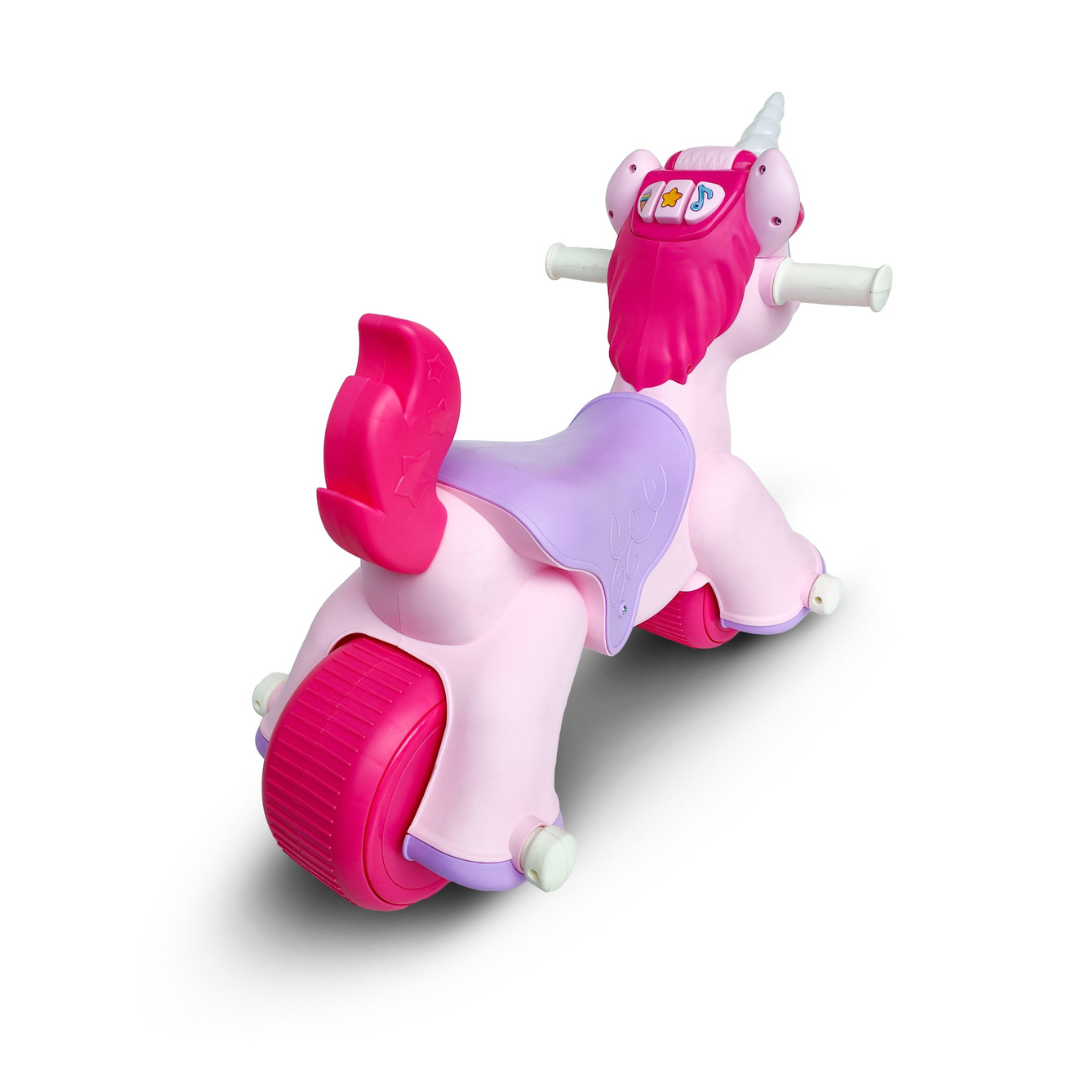 Volta Unicorn Foot To Floor Balance Push Scooter 3+ SHP708_PNK V1032-SHP708_PNK_UNICORN