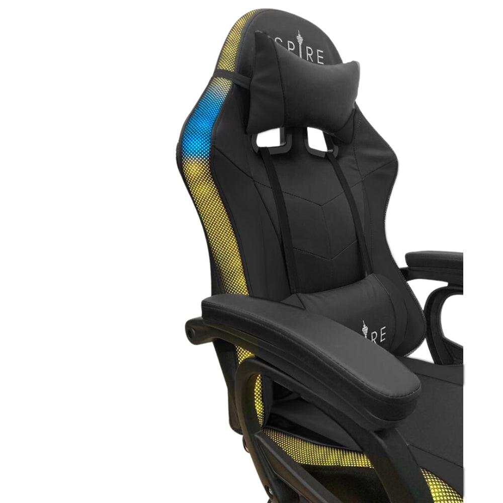 Spire Onyx Gaming/Office Chair w/ RGB Lighting And Massager Black 815EB V1032-SP-ONYXGAMINGCHAIR_815EB_B
