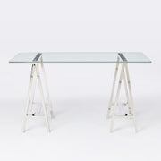 Stainless Steel & Glass Venus Office Desk Table V1041-DT-1154