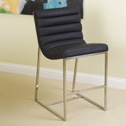 Auburn Modern Leather Bar Chair BarStool In Black V1041-JBS-1528BLACK