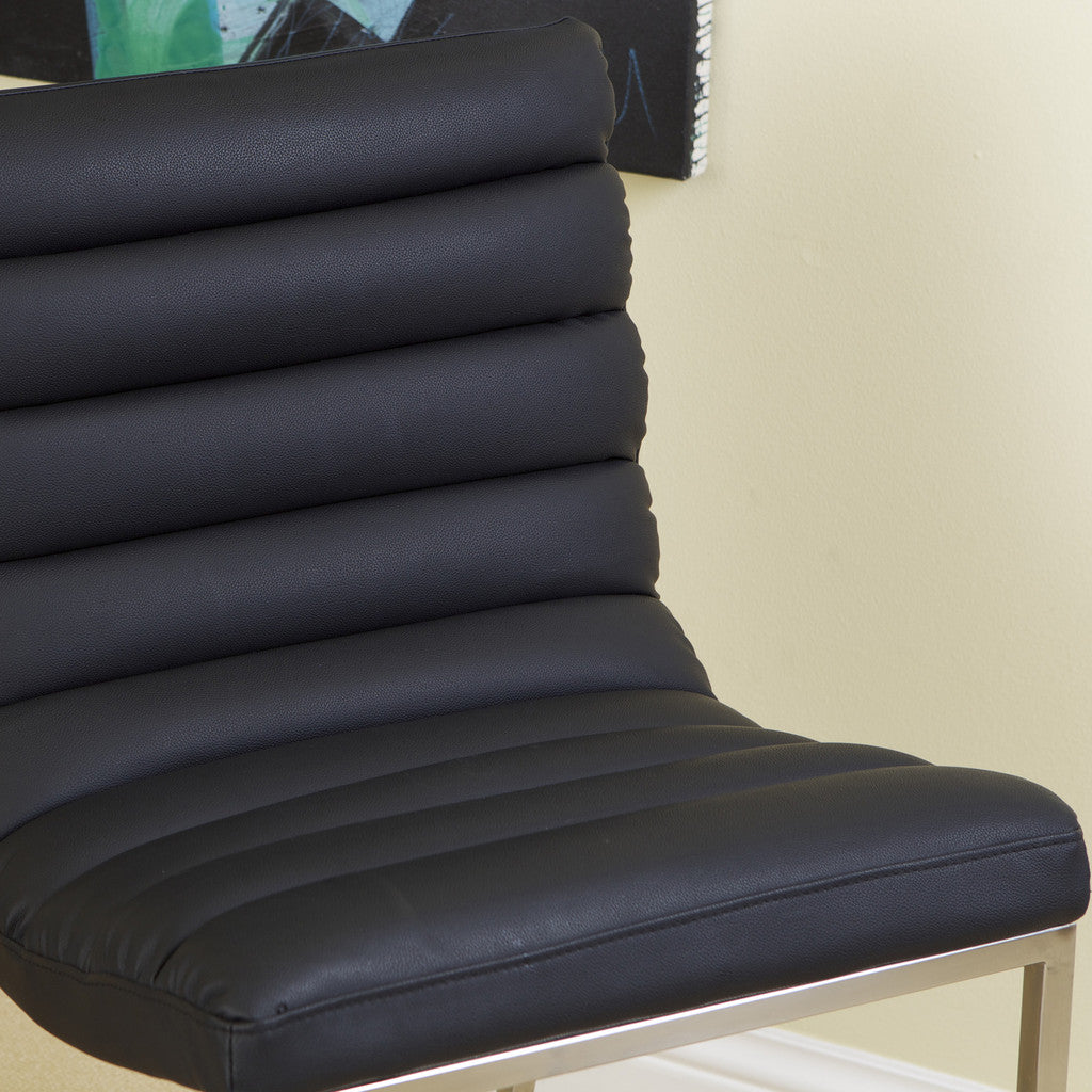 Auburn Modern Leather Bar Chair BarStool In Black V1041-JBS-1528BLACK