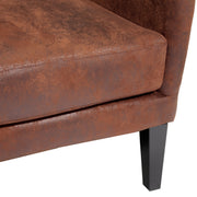 Salerno Brown Microfibre High Back Armchair V1041-JLC-1081FABRIC