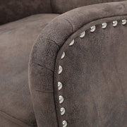 Vintage Grey/Brown Microfibre High Back Armchair V1041-JLC-1081LIGHTBROWN