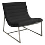 Caviar Bonded Leather & Steel Lounge Accent Chair in Black V1041-JMC-1059BLACK