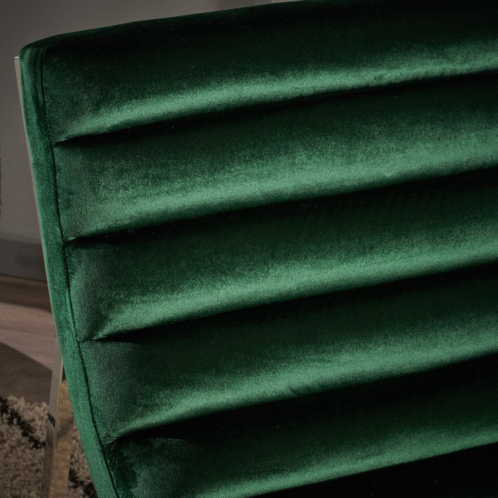Glorie Emerald/Green Velvet Sofa Accent Chair ArmChair V1041-JMC-1060EMERALD