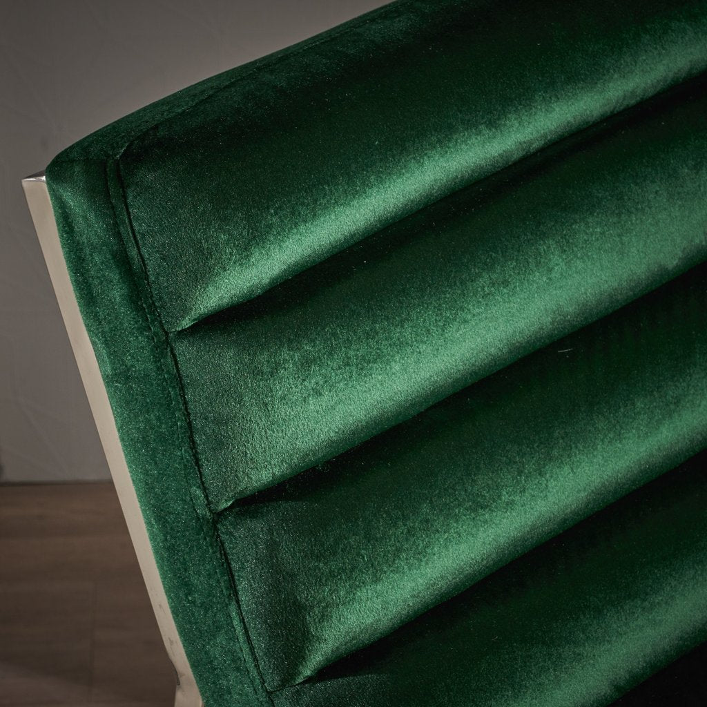 Glorie Emerald/Green Velvet Sofa Accent Chair ArmChair V1041-JMC-1060EMERALD