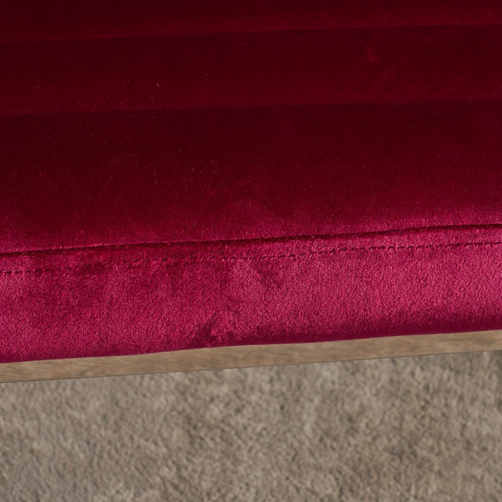 Glorie Garnet/Red Velvet Sofa Accent Chair ArmChair V1041-JMC-1060GARNET