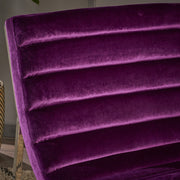 Glorie Plum Velvet Sofa Accent Chair ArmChair V1041-JMC-1060PLUM