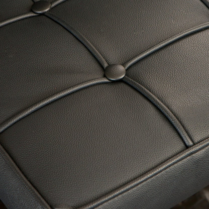 Pandora Bonded Leather & Steel Bar Stool in Black V1041-JMC-1083BLACK