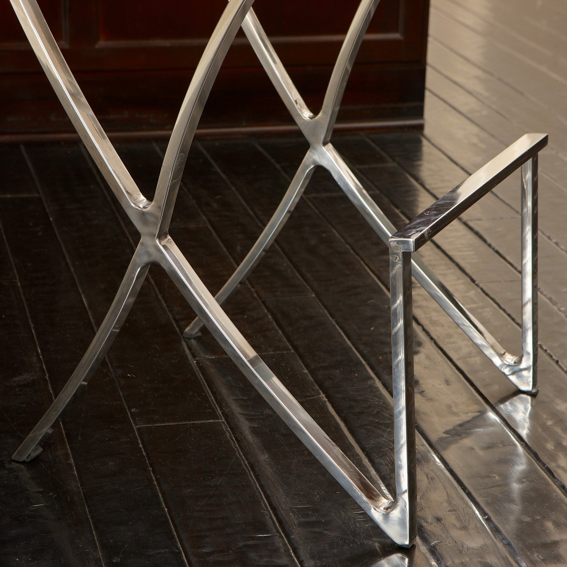 Pandora Bonded Leather & Steel Bar Stool in Black V1041-JMC-1083BLACK