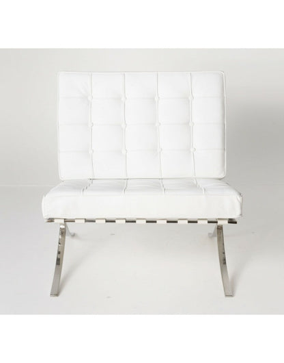 White Barcelona Chair - Classic Version - Replica V1041-JMC-1085WHITE