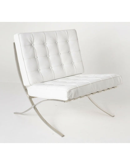 White Barcelona Chair - Classic Version - Replica V1041-JMC-1085WHITE