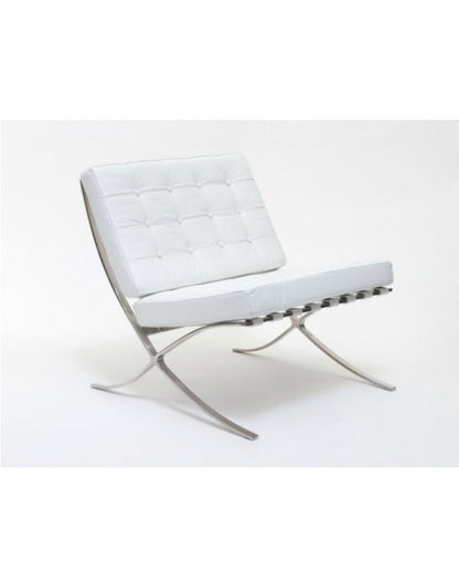 White Barcelona Chair - Classic Version - Replica V1041-JMC-1085WHITE