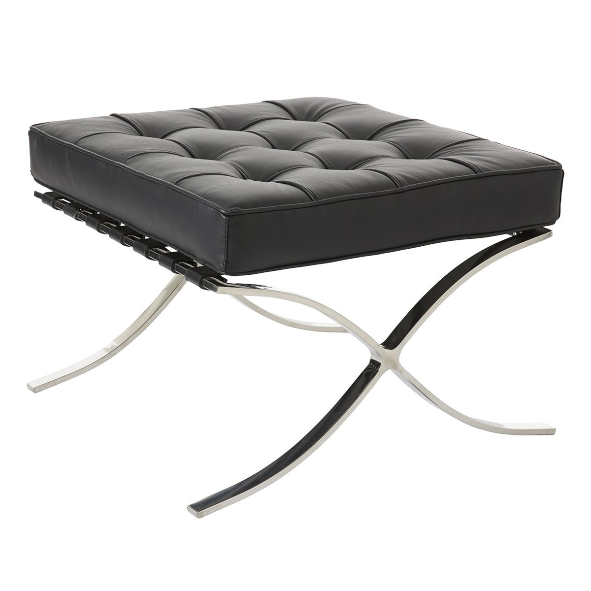 Black Barcelona Ottoman - Classic Version - Replica V1041-JMC-1086BLACK