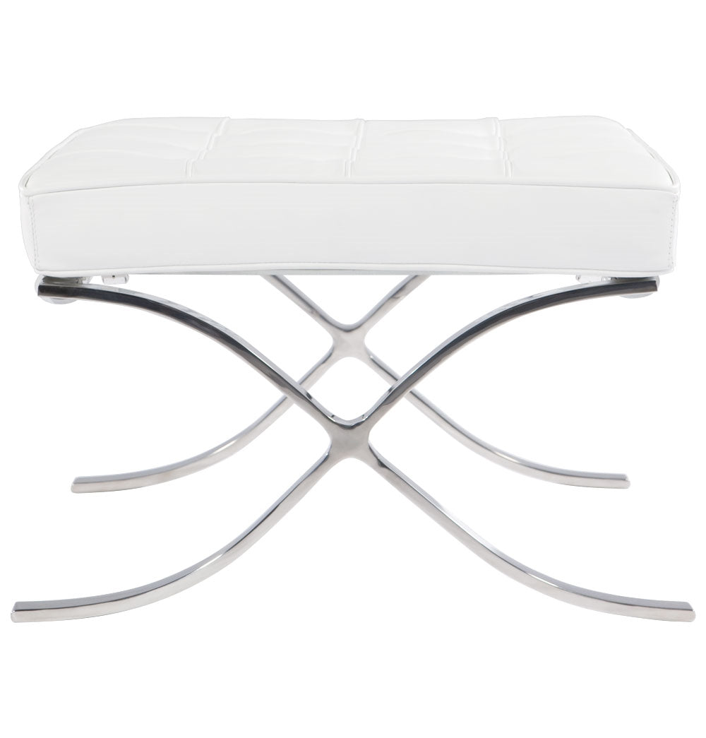 White Barcelona Ottoman - Classic Version - Replica V1041-JMC-1086WHITE