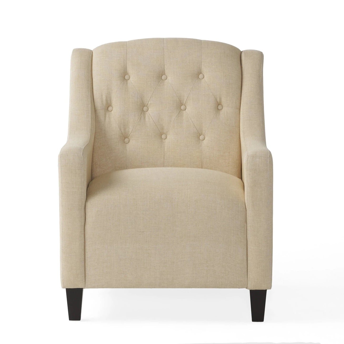 Canberra Fabric Armchair & Ottoman in Begie Linen V1041-JSF-5007BEGIE