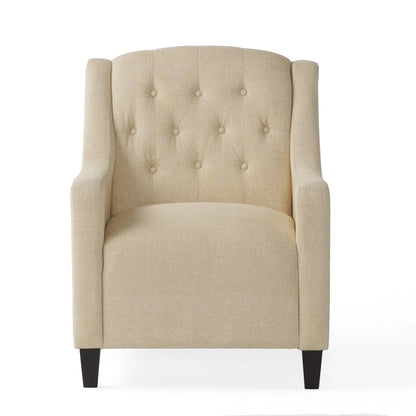 Canberra Fabric Armchair & Ottoman in Begie Linen V1041-JSF-5007BEGIE