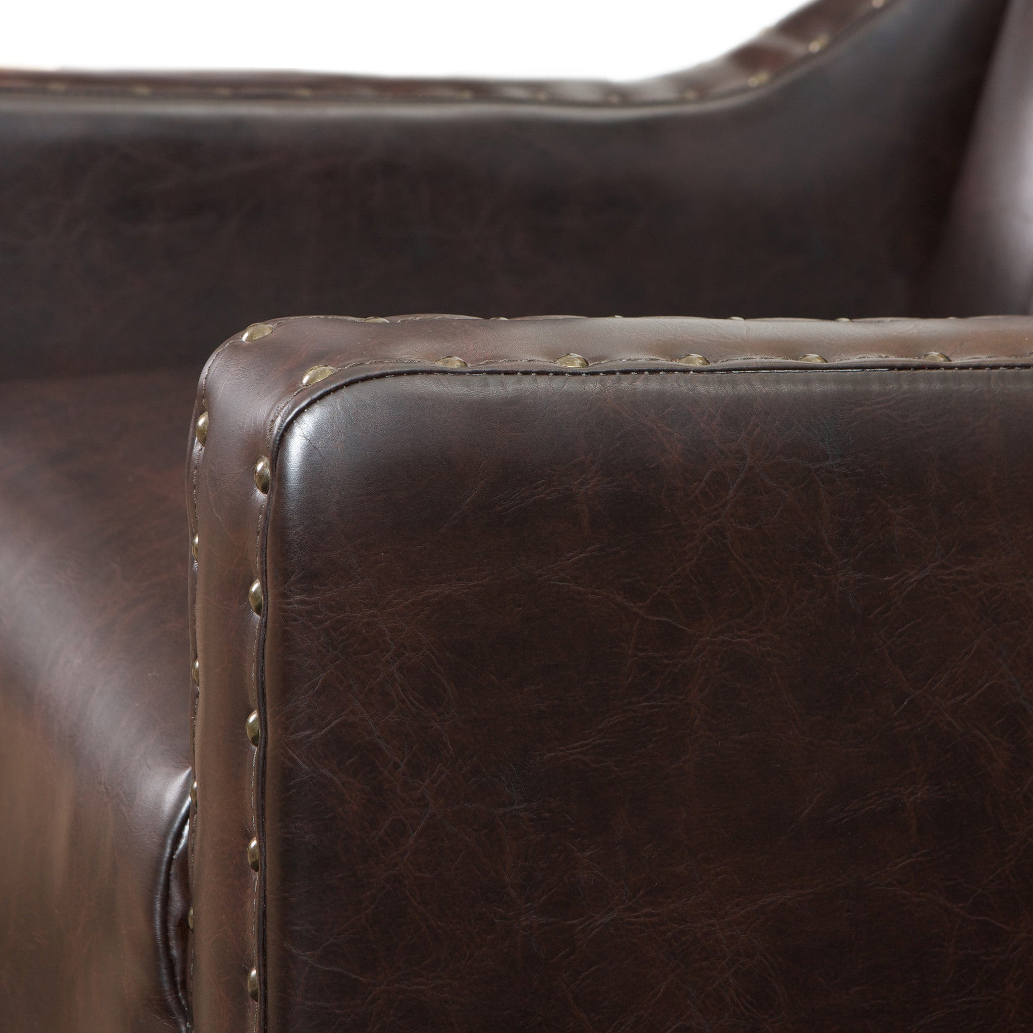 Coogee Bonded Leather Armchair & Ottoman in Brown V1041-JSF-5007CBROWN