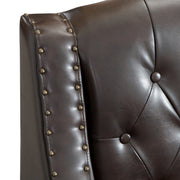Coogee Bonded Leather Armchair & Ottoman in Brown V1041-JSF-5007CBROWN