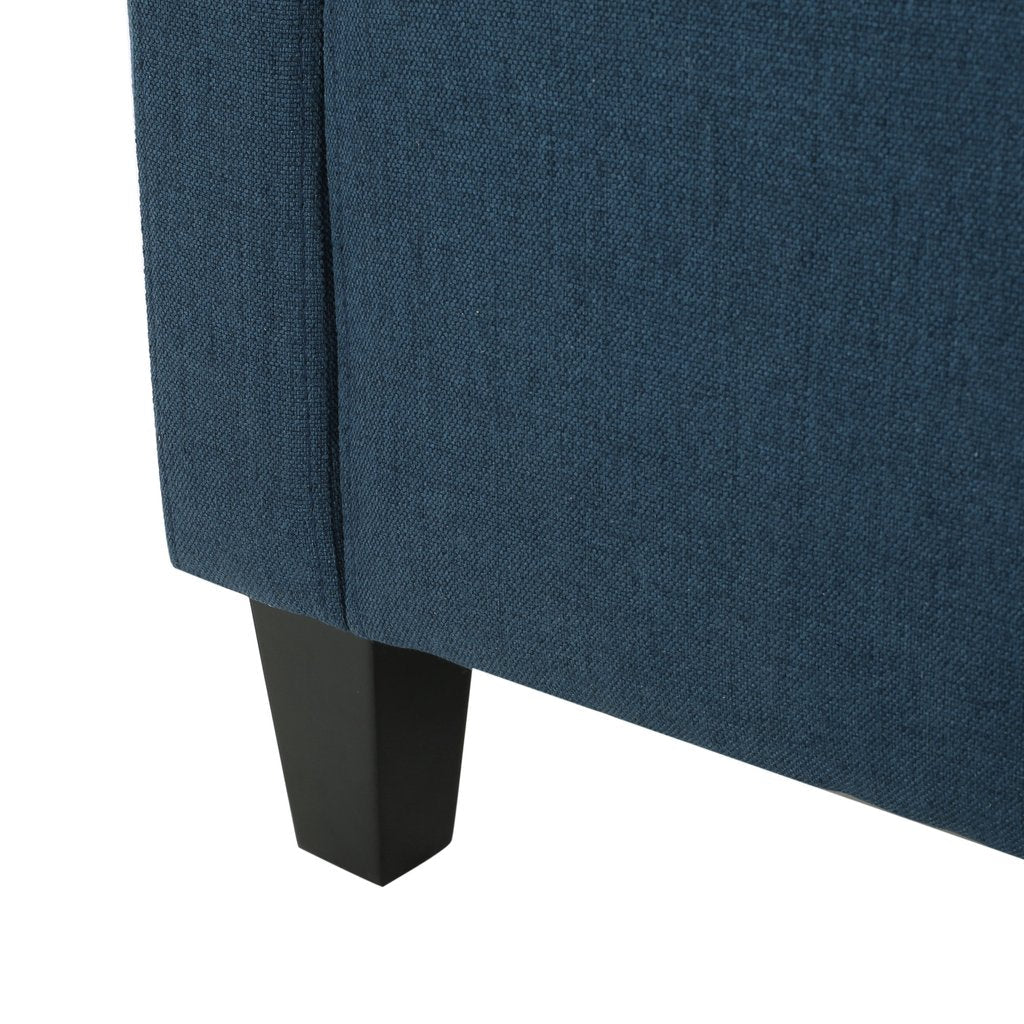 Canberra Linen Fabric Tufted Armchair in Dark Blue V1041-JSF-5007DARKBLUE