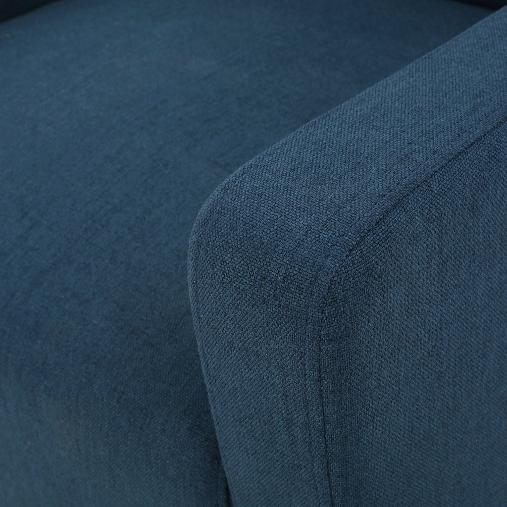 Canberra Linen Fabric Tufted Armchair in Dark Blue V1041-JSF-5007DARKBLUE