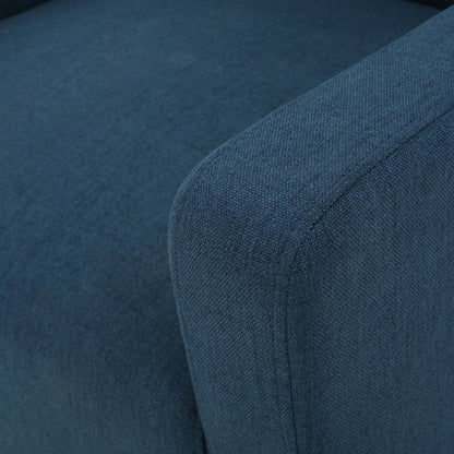 Canberra Linen Fabric Tufted Armchair in Dark Blue V1041-JSF-5007DARKBLUE