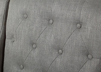 Canberra Fabric Armchair & Ottoman in Grey Linen V1041-JSF-5007GREY