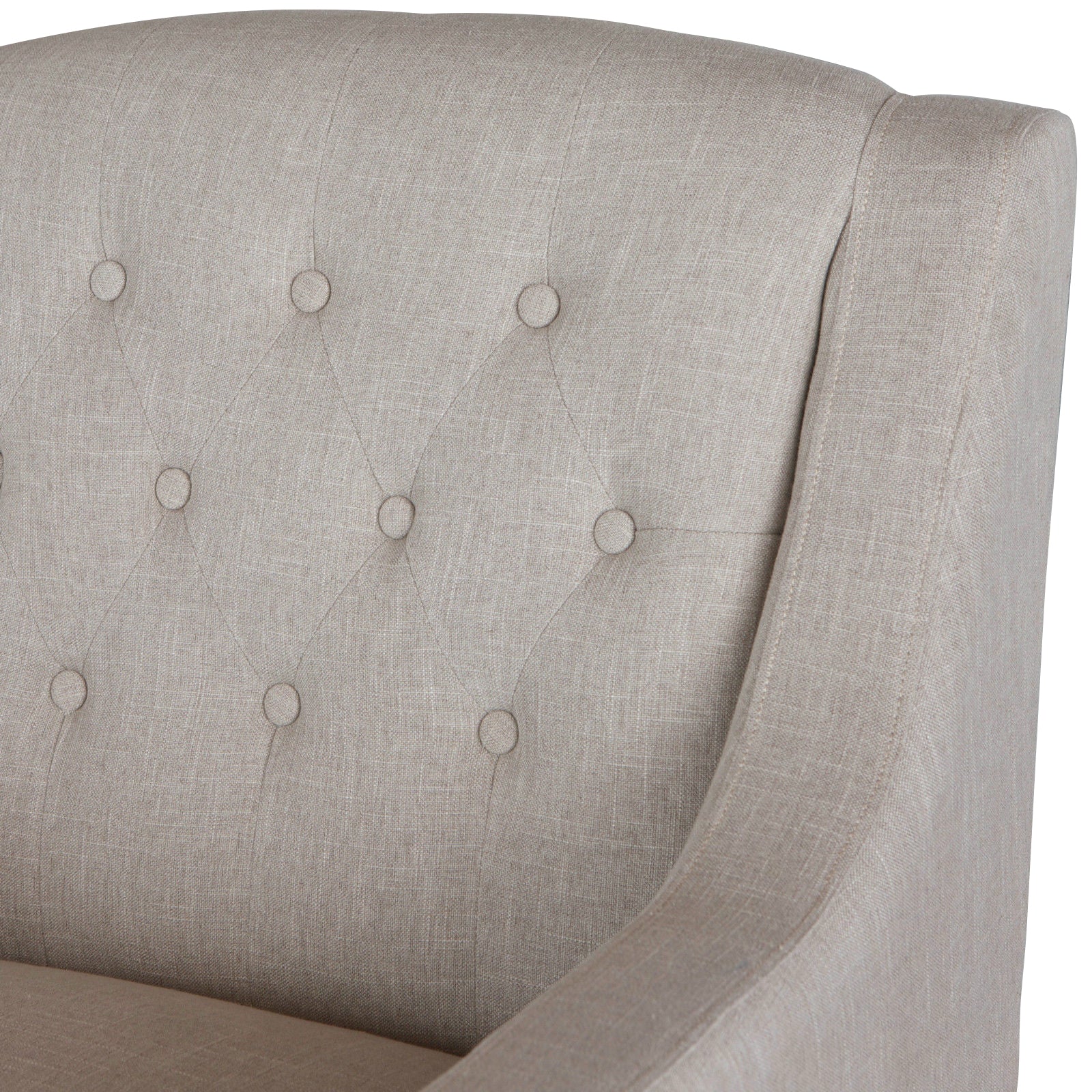 Canberra Fabric Armchair & Ottoman in Natural Linen V1041-JSF-5007NATURAL