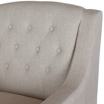 Canberra Fabric Armchair & Ottoman in Natural Linen V1041-JSF-5007NATURAL
