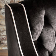 Lara Two Tone Tufted Black New Velvet Club Armchair V1041-JSF-5034BLACK