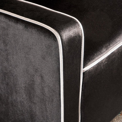 Lara Two Tone Tufted Black New Velvet Club Armchair V1041-JSF-5034BLACK
