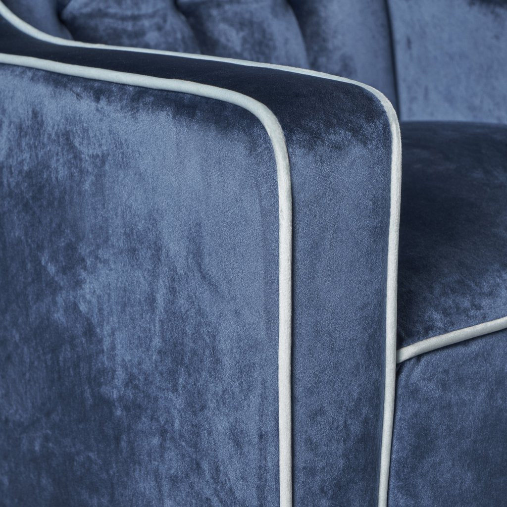 Lara Two Tone Tufted Cobalt New Velvet Club Armchair V1041-JSF-5034COBALT