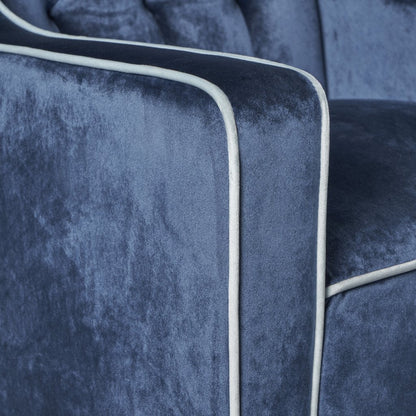 Lara Two Tone Tufted Cobalt New Velvet Club Armchair V1041-JSF-5034COBALT