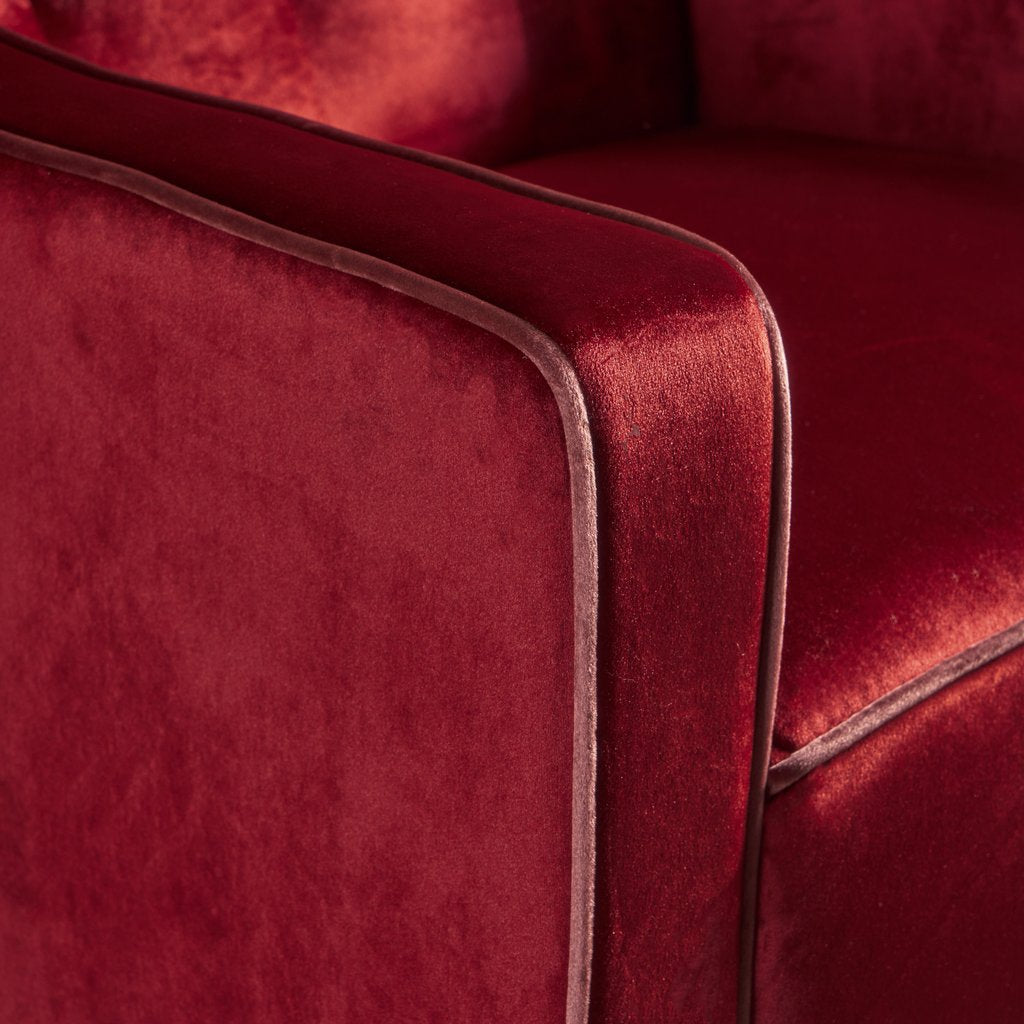 Lara Two Tone Tufted Garnet New Velvet Club Armchair V1041-JSF-5034GARNET