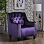 Lara Two Tone Tufted Plum New Velvet Club Armchair V1041-JSF-5034PLUM