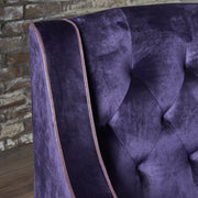 Lara Two Tone Tufted Plum New Velvet Club Armchair V1041-JSF-5034PLUM