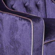 Lara Two Tone Tufted Plum New Velvet Club Armchair V1041-JSF-5034PLUM