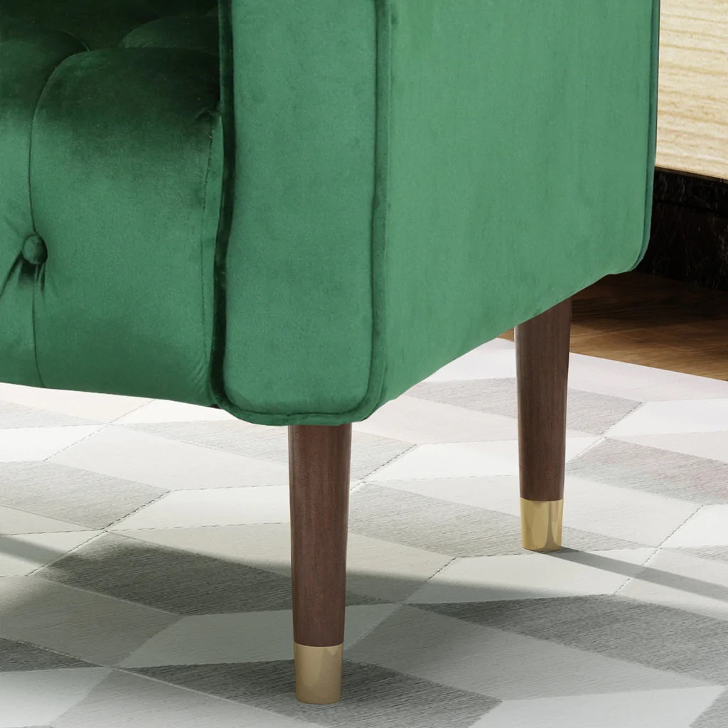 Lewisham Emerald Tufted Velvet Armchair V1041-JSF-5108-1EMERALD