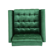 Lewisham Emerald Tufted Velvet Armchair V1041-JSF-5108-1EMERALD