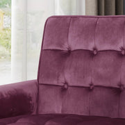 Lewisham Raisin Tufted Velvet Armchair V1041-JSF-5108-1RAISIN