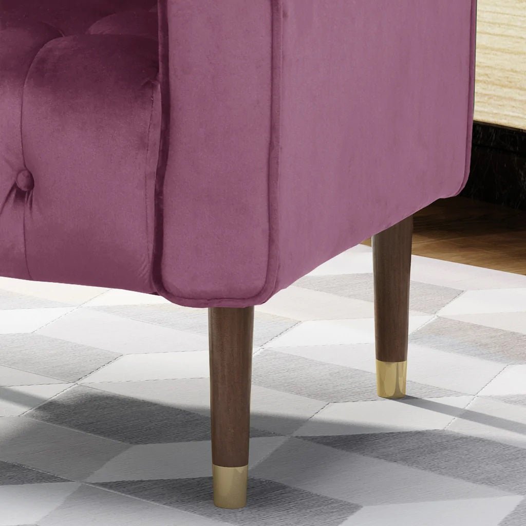 Lewisham Raisin Tufted Velvet Armchair V1041-JSF-5108-1RAISIN