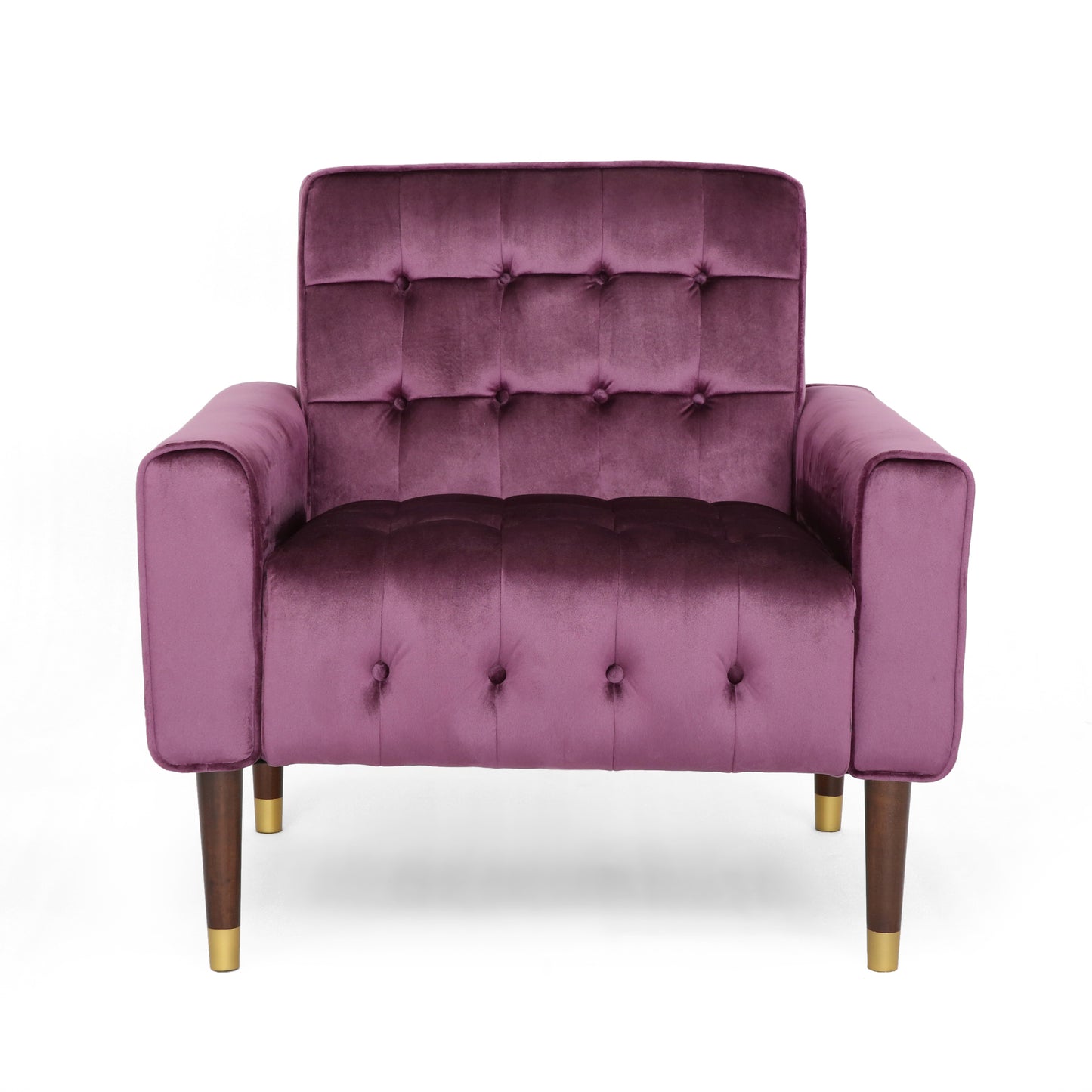 Lewisham Raisin Tufted Velvet Armchair V1041-JSF-5108-1RAISIN