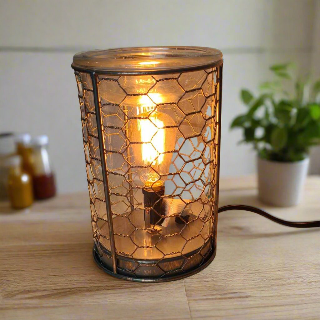 Chicken Wire Edison Bulb Illumination Warmer V1049-EBCHW